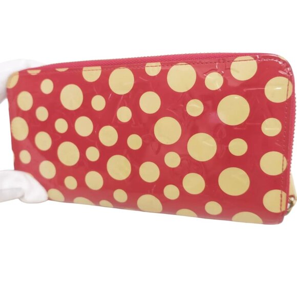 360317AM (V5) Louis Vuitton Wallet Dot Infinity Rouge Yayoi Kusama Long Red Leat - Picture 3 of 12